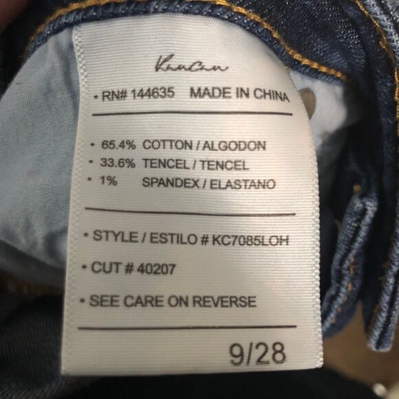 Kancan Midrise Skinny Jeans, Intentional Whiskering, Stretchy SZ 9/28 - Picture 9 of 10